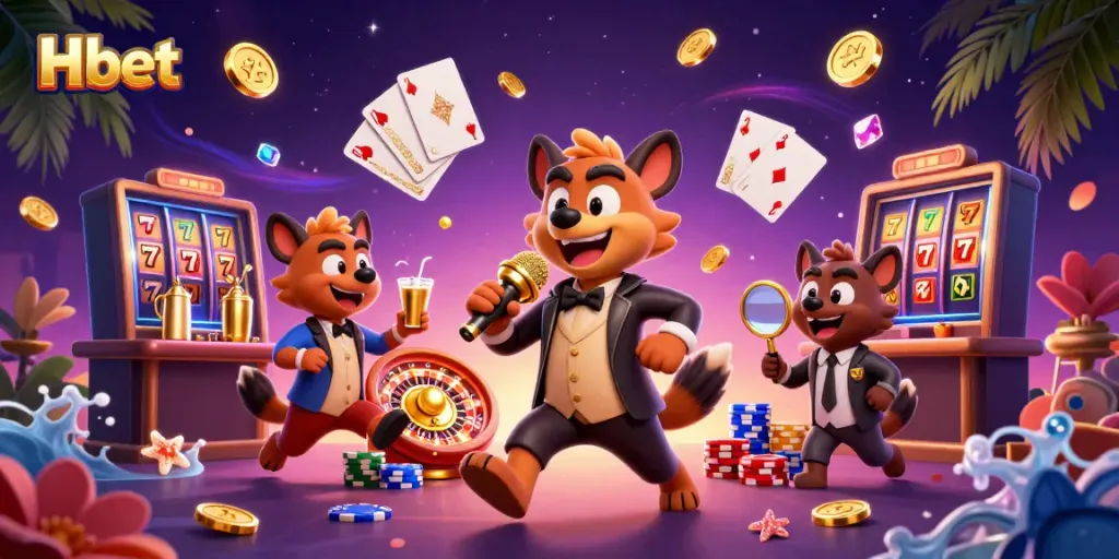 Experience the excitement of Hbet casino with 3D hyenas in a dynamic comedy scene.
