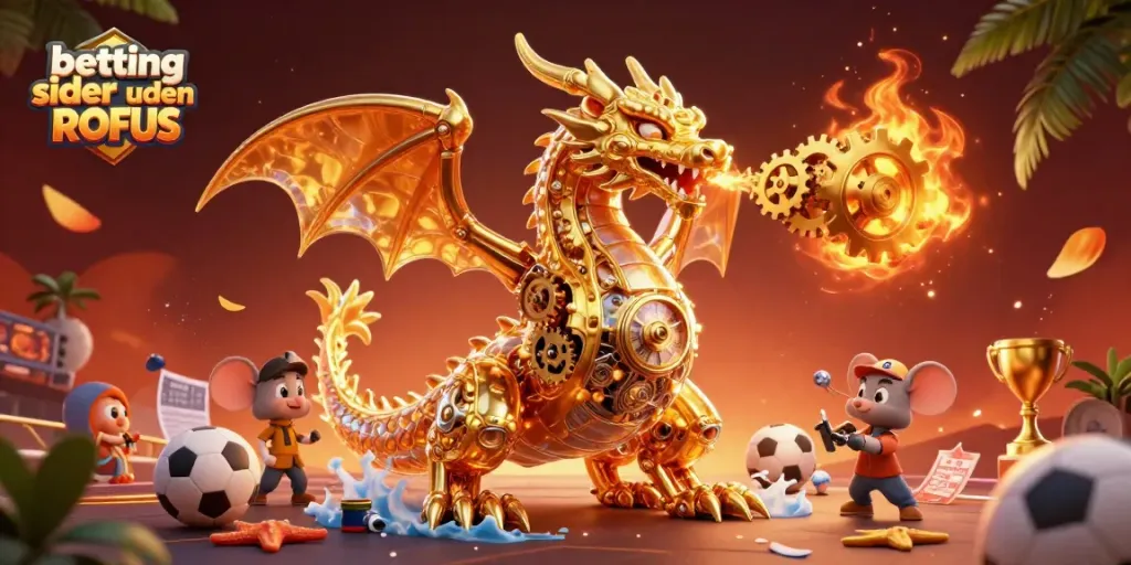 Betting sider uden ROFUS dragon-inspired sports betting scene with dynamic visuals.