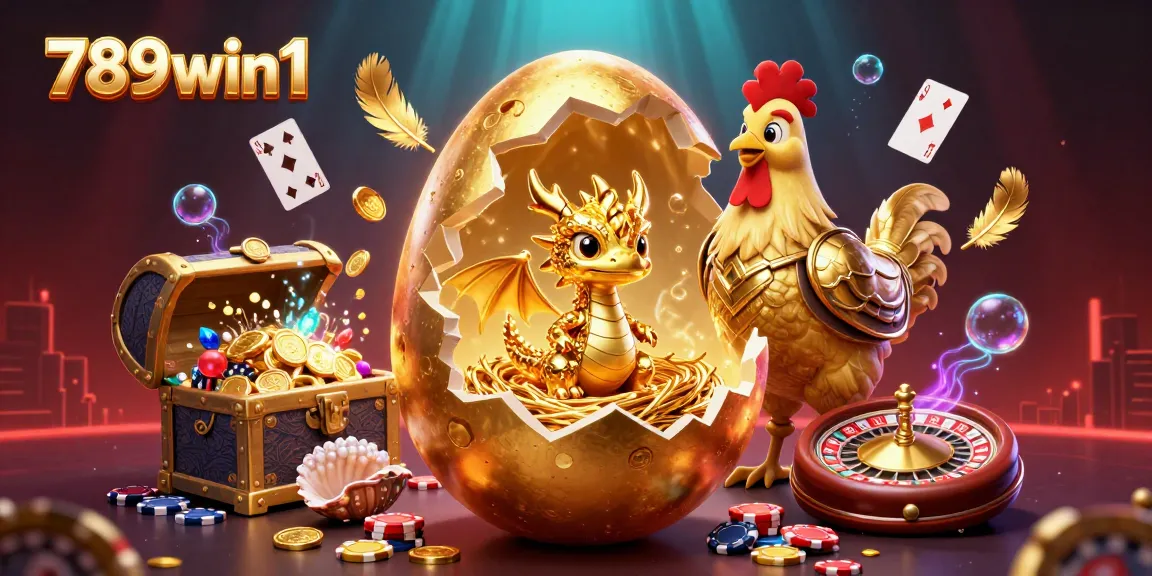 Engage with immersive gaming at 789win1, showcasing a golden dragon amidst vibrant casino elements.