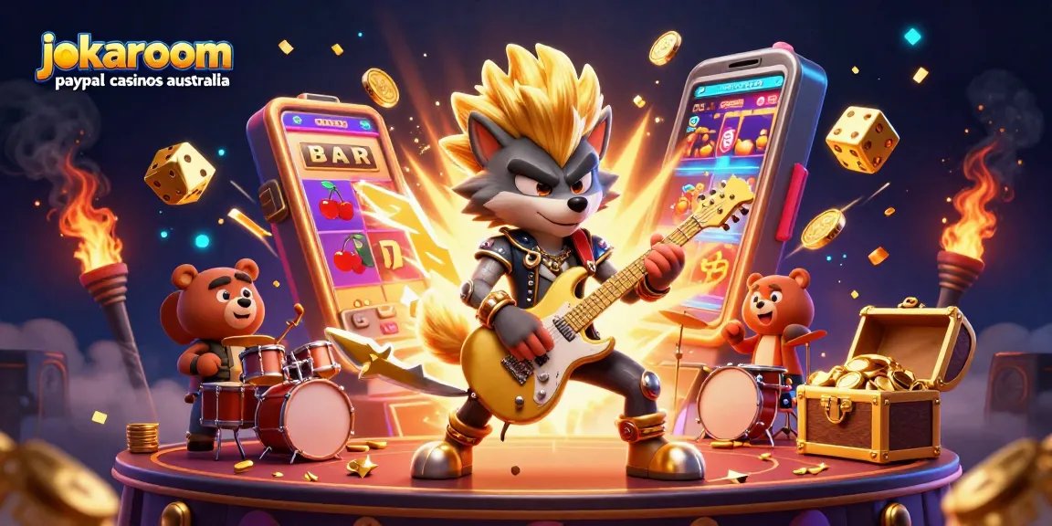 Watch as the rock star wolf rocks the stage at jokaroom paypal casinos australia with jackpots flying everywhere!